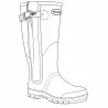 Bottes Rambouillet full zip marron 37-47 en caoutchouc