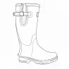 Bottes Veneur néo Homme - Vert 100% caoutchouc