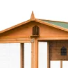 Pigeonnier 3 cases bois + volière sécurisée 130x160 cm