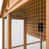 Pigeonnier 3 cases bois + volière sécurisée 130x160 cm