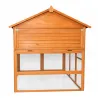 Pigeonnier 3 cases bois + volière sécurisée 130x160 cm