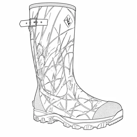 Bottes chasse camo roseaux Thinsulate 800g étanches EVA