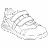 Baskets cuir stretch double velcro - Semelle PVC éleveur