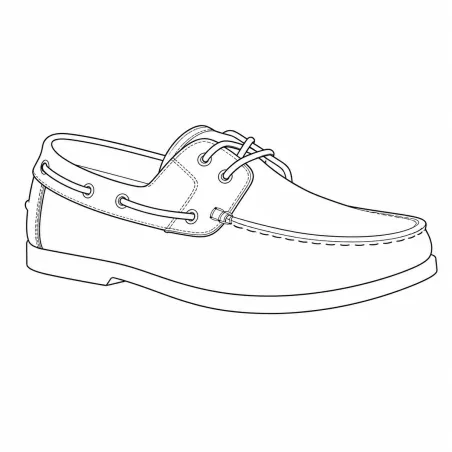 Chaussures bateau synthétiques noir/beige 40-46