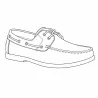 Chaussures bateau synthétiques noir/beige 40-46
