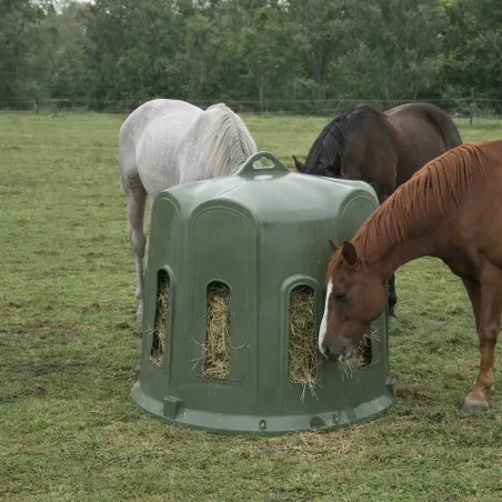 Cloche à foin Kerbl 10 ouvertures - Anti-gaspi pour élevage