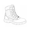 Chaussures Tactic mi-hautes noires antidérapantes pour éleveurs