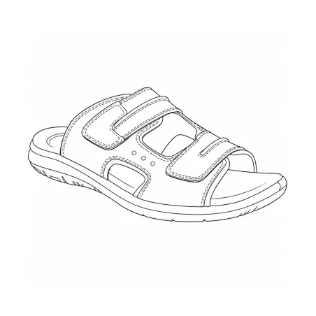 Sandales confort Ayoka® cuir lycra scratch marron 40-46