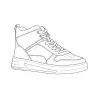 Baskets montantes femme bordeaux/vert - Tailles 36 à 41