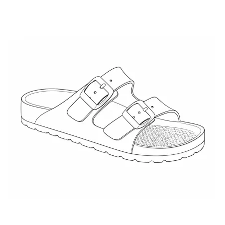 Sandales EVA légères double bride noires 36-45 - 280g