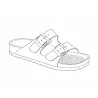 Sandales EVA légères double bride noires 36-45 - 280g