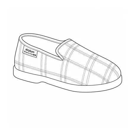 Chaussons fourrés Polaine marine - Confort mixte Airplum