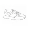 Baskets homme noir/marron synthétique - confort quotidien