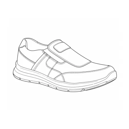 Chaussures Drill noires sans lacets en cuir imperméable