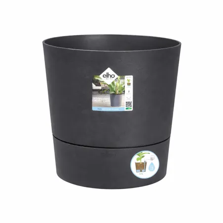 Pot de jardin Ø43xH43cm gris anthracite Elho® en plastique recyclé