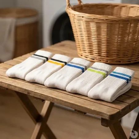 Lot 5 paires chaussettes blanches 43/46 et 47/48 - Confort