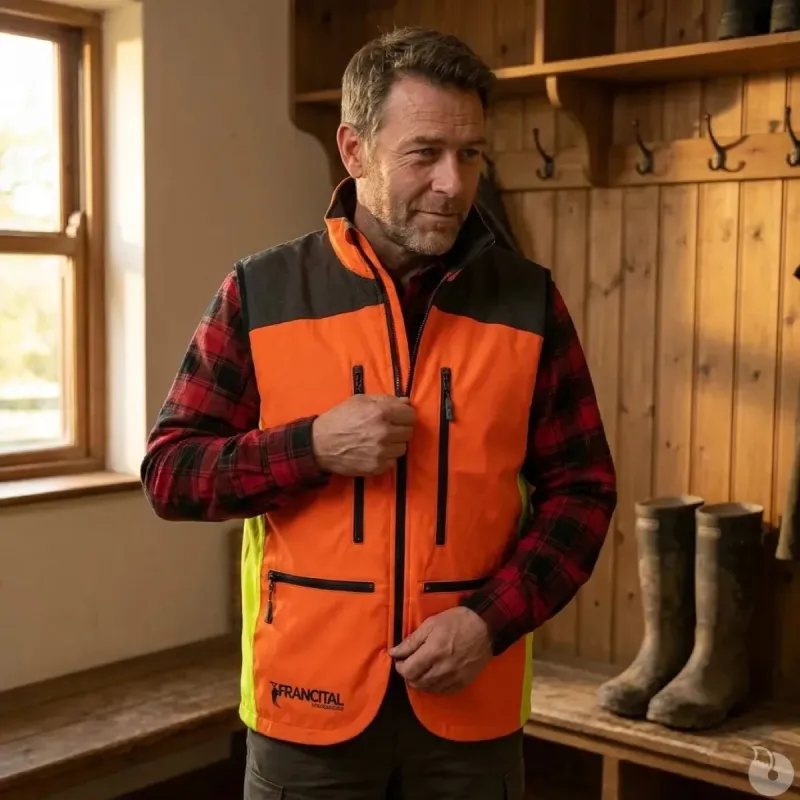Gilet de traque Francital Atalante 7 poches zippées NF/ISO