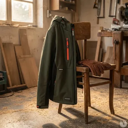 Veste Softshell Trystan Homme - Noir & Kaki - Herock®