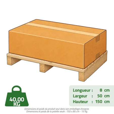 Clôture en châtaignier PEFC - 5m x 1,5m - Écart 6-7cm