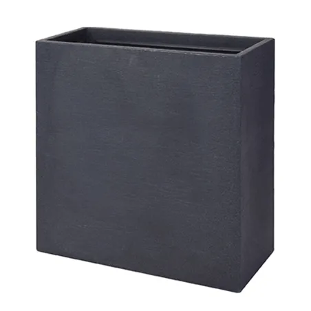 Pot anthracite plastique 60x26x60 cm pour jardin