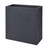 Pot anthracite plastique 60x26x60 cm pour jardin