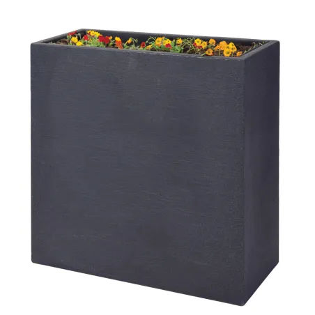 Pot anthracite plastique 60x26x60 cm pour jardin