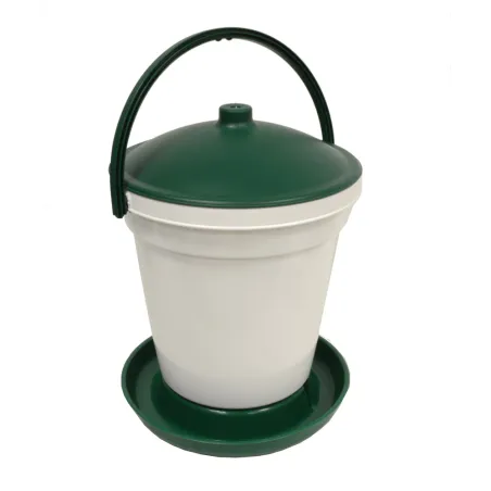 Abreuvoir seau 18L vert et blanc à anse - Olba