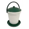 Abreuvoir seau 18L vert et blanc à anse - Olba