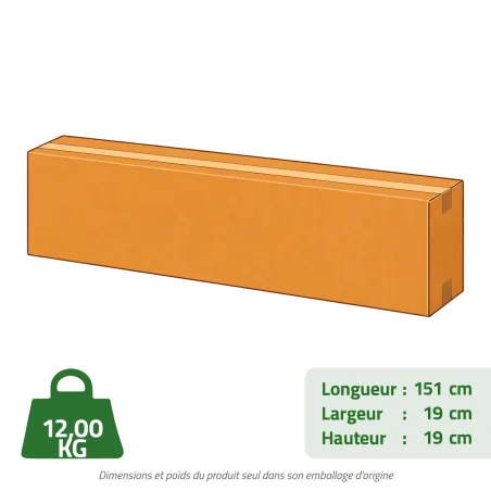 Canisse PVC occultante 1,5x5m vert - Kit fixation inclus