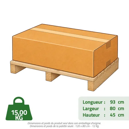 Abri jardin Sambre bois 0,36m² - 2 portes 93cm H