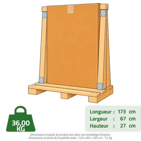 Abri Lys plastique 1,2m² - Hauteur 196 cm 1 porte
