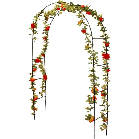 Arche métallique 140x36x240 cm pour jardin et plantes