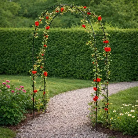 Arche métallique 140x36x240 cm pour jardin et plantes
