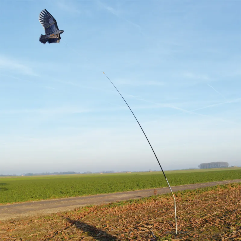 Mât télescopique 4m pour effaroucheur à cerf-volant