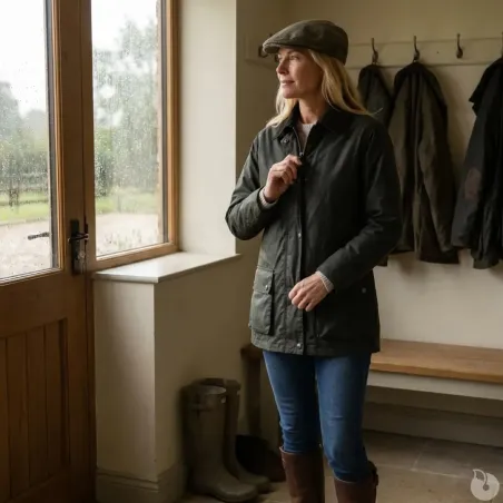 Veste femme Walker and Hawkes Kirkstall vert ciré