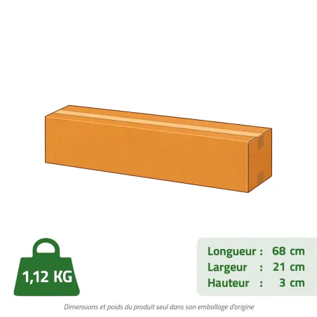 Scie américaine 50 cm - Lame inox, manche ergonomique blanc