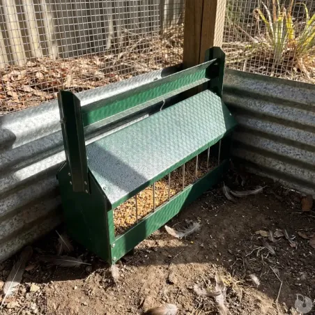 Mangeoire galvanisée verte 4,2L pour pigeons
