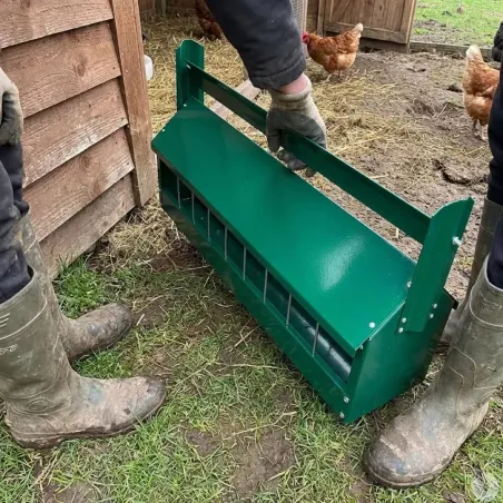 Mangeoire galvanisée verte 4,2L pour pigeons
