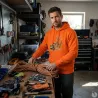 Sweat capuche Bartavel® grands animaux orange