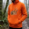 Sweat capuche Bartavel® grands animaux orange