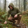 Sweat capuche 3 sangliers kaki - M à 3XL Bartavel®