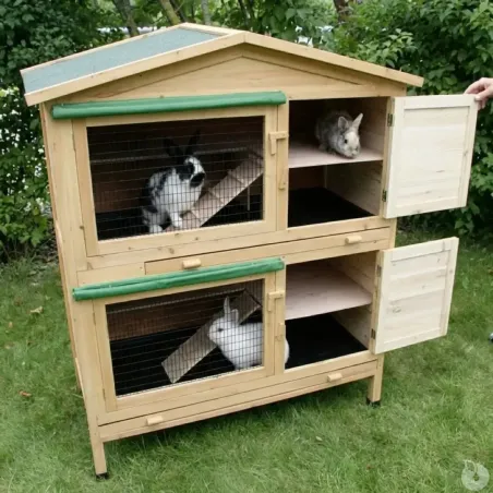 Appartement 2 zones pour rongeurs 118x61x130 cm