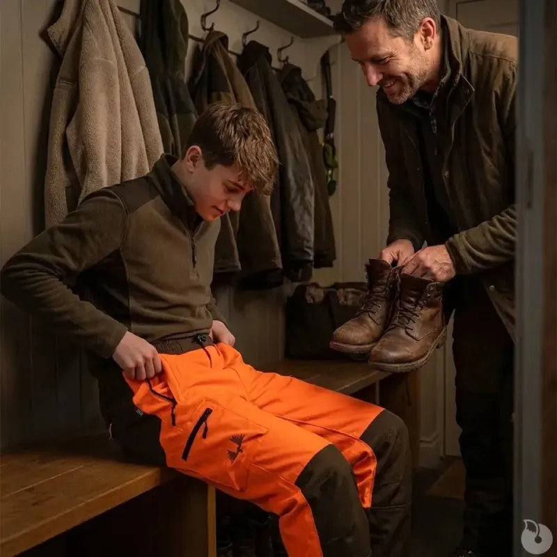 Pantalon enfant Ridge orange néon 6-16 ans Swedteam