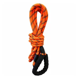 Longe nylon orange réfléchissante avec mousqueton