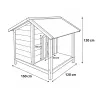 Niche en bois pour terrasse - Épicéa 150x120x120 cm