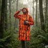 Manteau imperméable long camo orange - M à 4XL