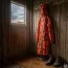 Manteau imperméable long camo orange - M à 4XL