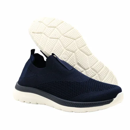 Baskets femme sans lacets bleu marine - Confort et style
