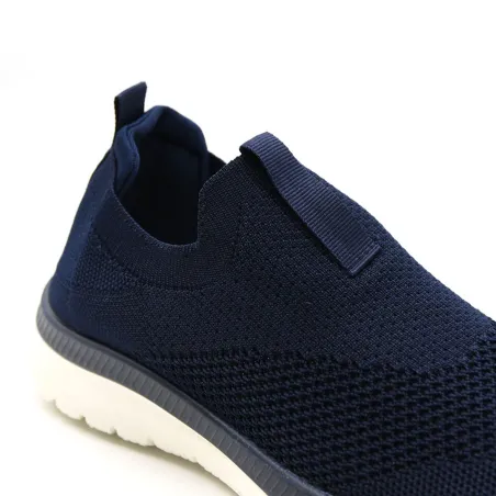 Baskets femme sans lacets bleu marine - Confort et style