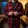 Chemise polaire Jeff Brandit® rouge/noire - Homme manches longues